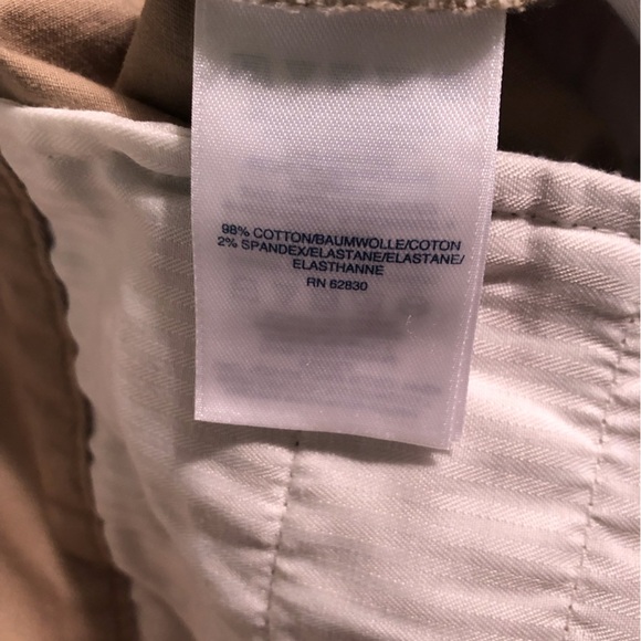 Lands' End Mens Bermuda Tan Flat Front Shorts Sz 36 Traditional Fit Stretch - Picture 4 of 4